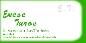 emese turos business card